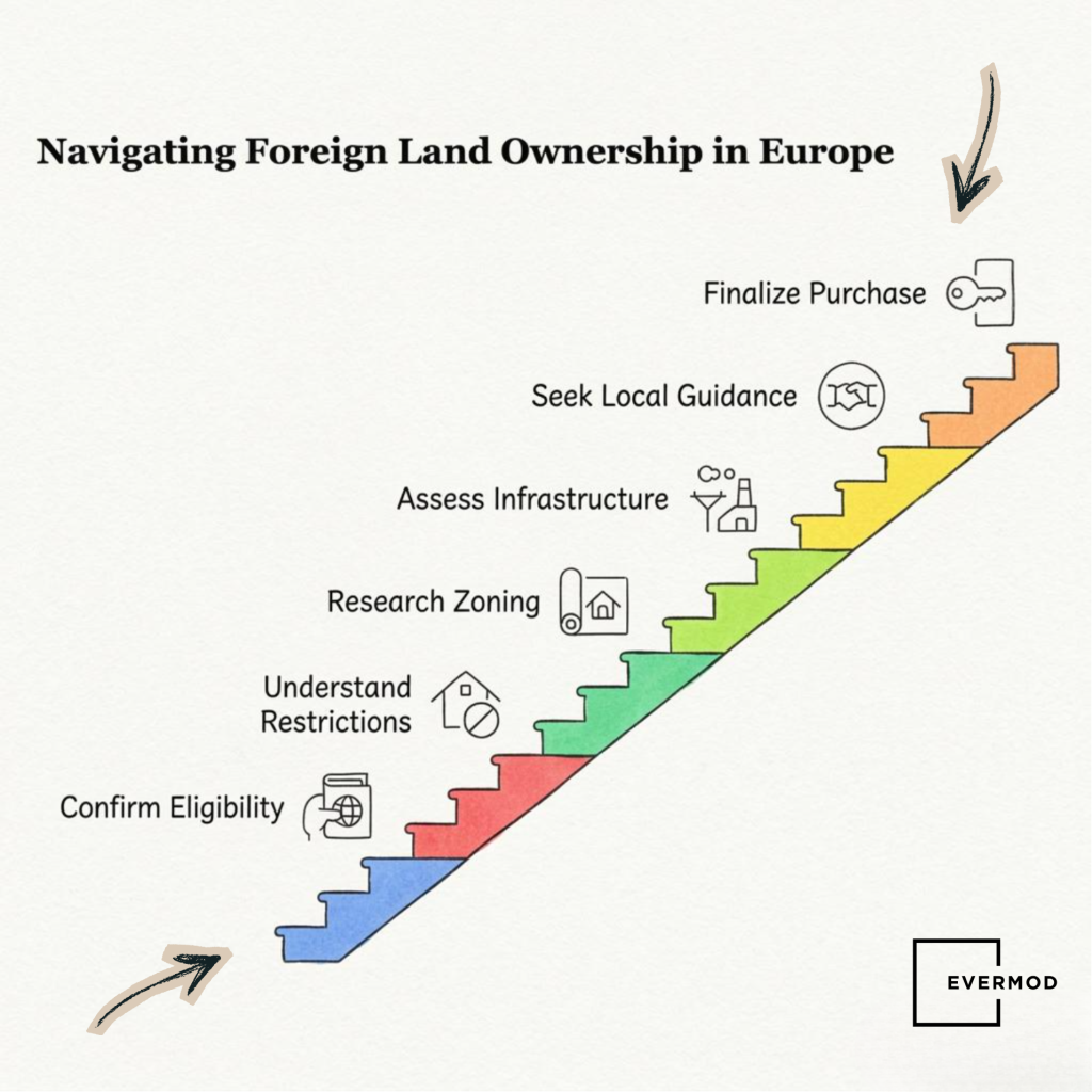 can foreigners buy land in europe